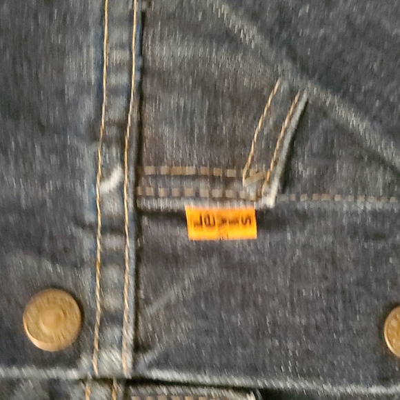 1970'S Orange Tag Vintage Levi's Jean Jacket Women's Small - Picture 8 of 8